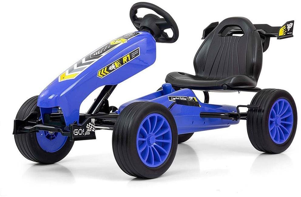 Milly Mally Dětská šlapací motokára Go-kart Rocket modrá