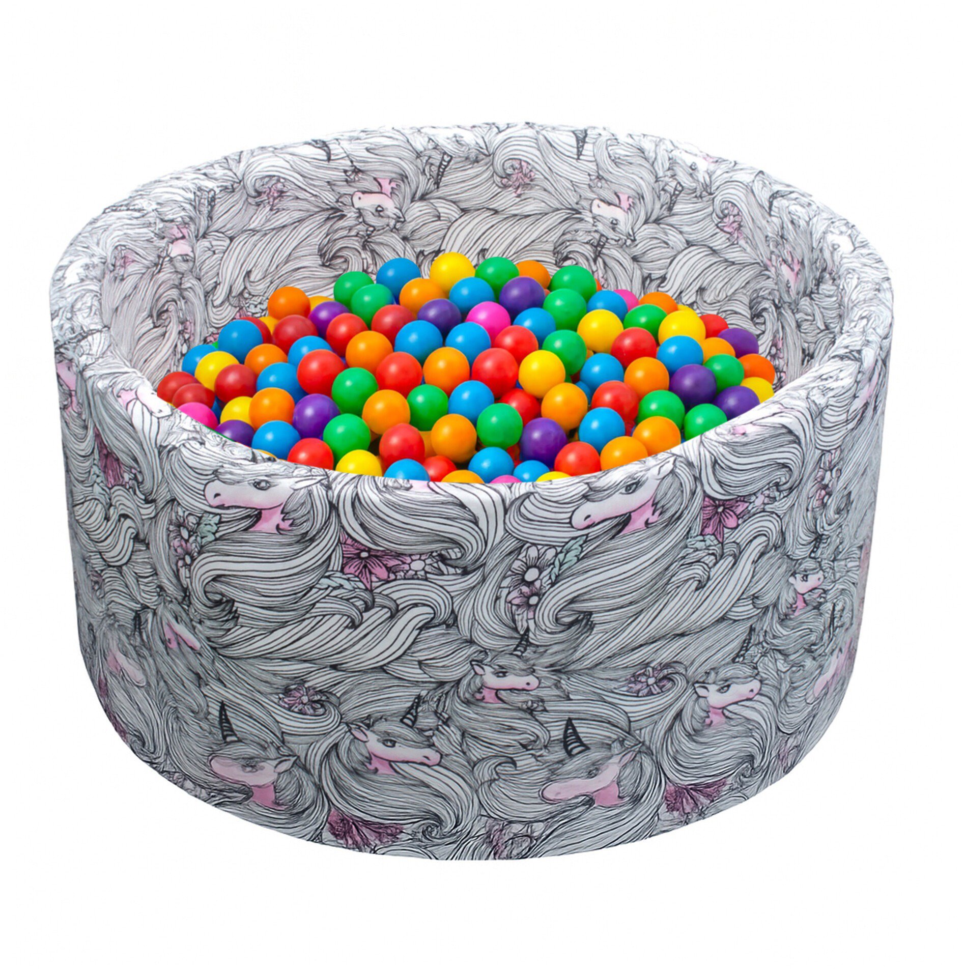 Aga Suchý bazén s míčky 90 × 40 cm Jednorožec