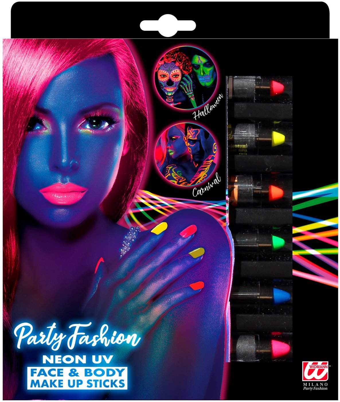 WIDMANN Neonové tělové barvy 6 ks