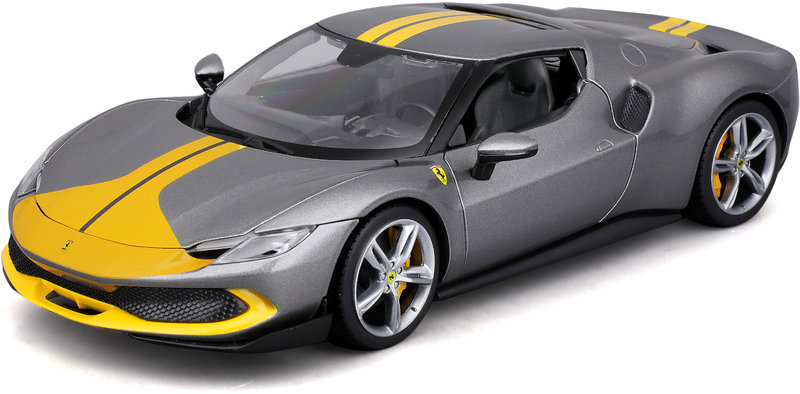 Bburago Ferrari 296 GTB Assetto Fiorano 1:18 šedá