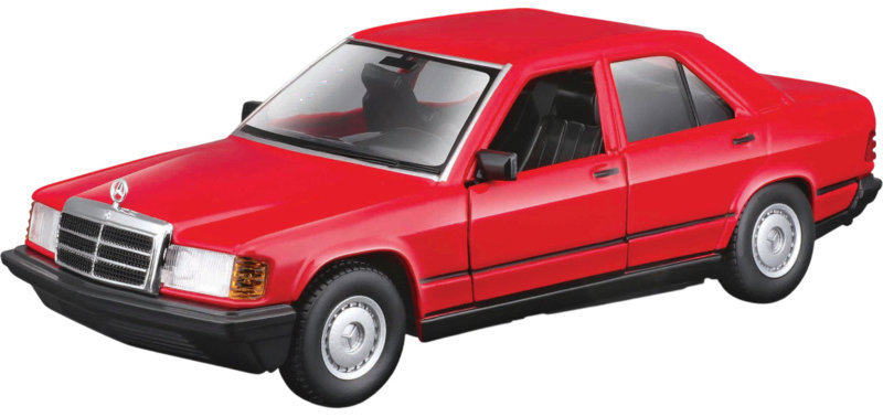 Bburago Mercedes-Benz 190E 1987 1:24 červená