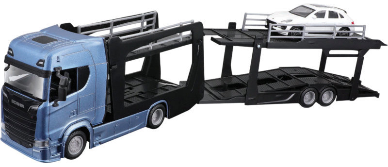 Bburago Scania 770S Blue s Porsche Macan 1:43