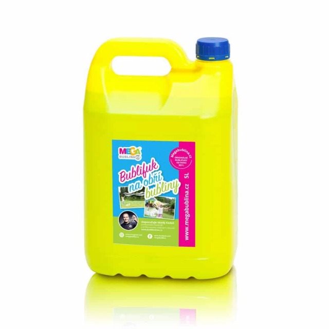 Megabublina - bublifuk na velké bubliny - bublinková směs 5 l