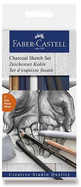 FABER-CASTELL Charcoal Sketch, sada 7 ks