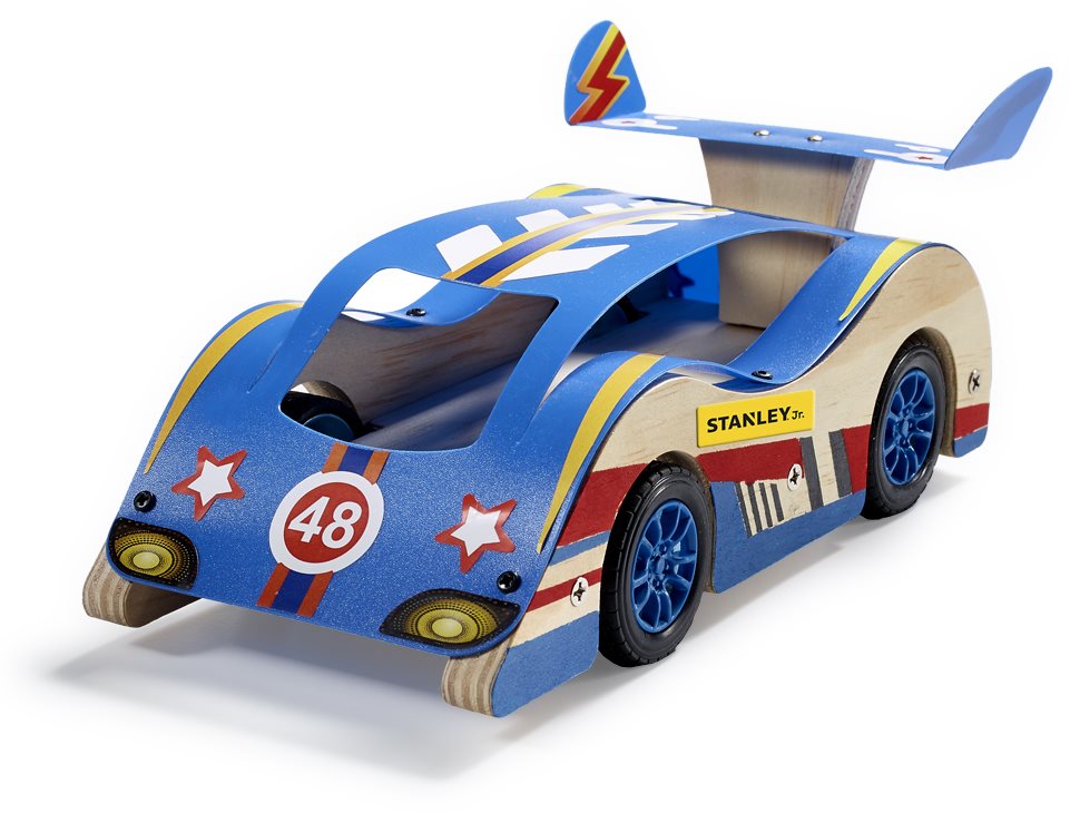 Stanley Jr.K004-SY Stavebnice, závodní auto, dřevo