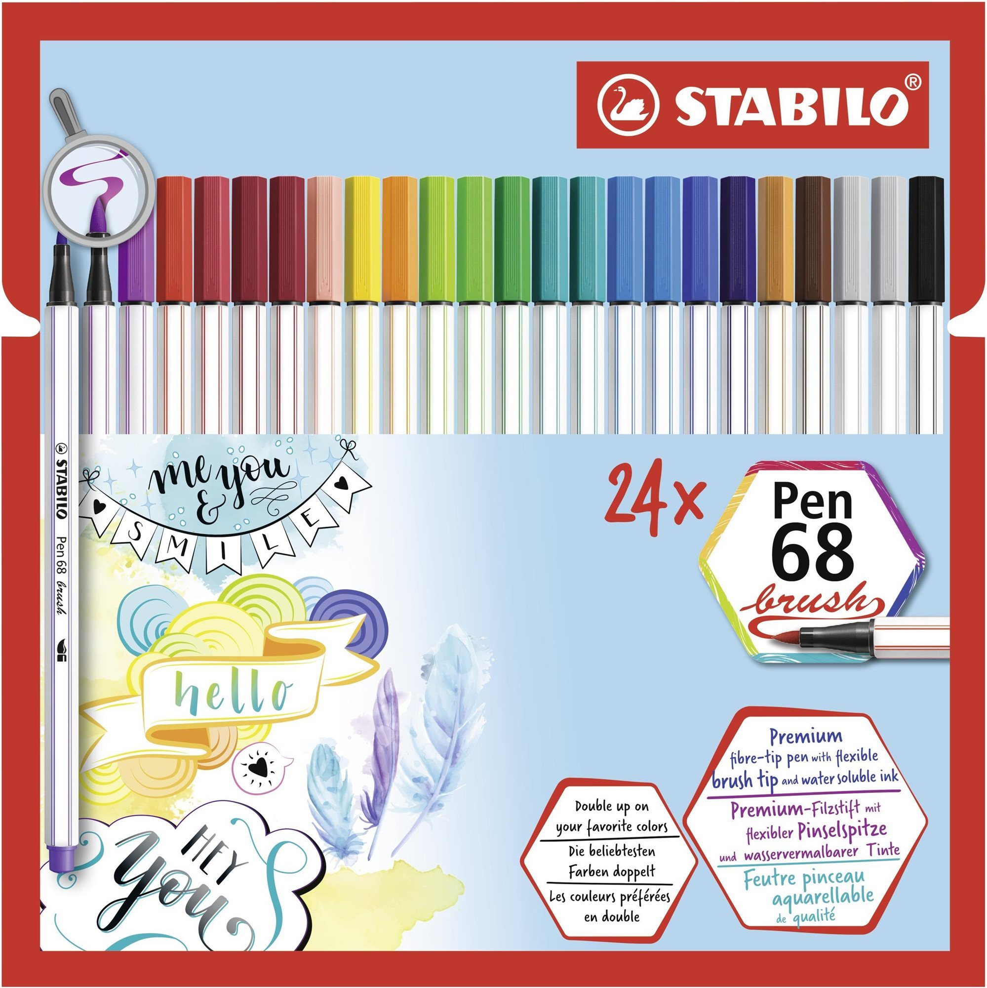STABILO Pen 68 brush pouzdro 24 barev