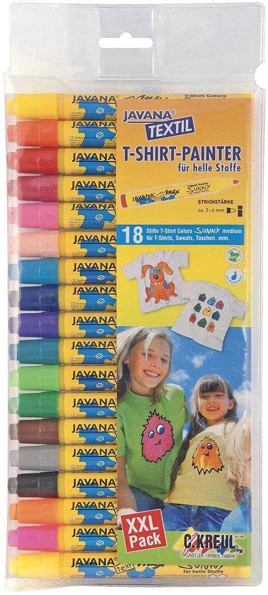 KREUL Javana Texi Max Medium Sunny sada na textil 2 - 4 mm, 18 barev