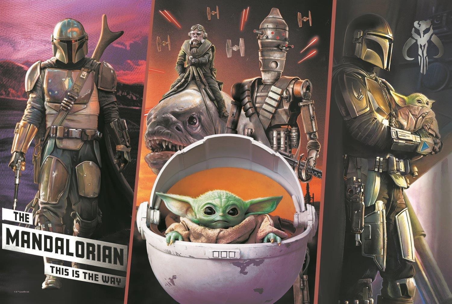 Trefl Puzzle The Mandalorian: Tajemný Baby Yoda 300 dílků