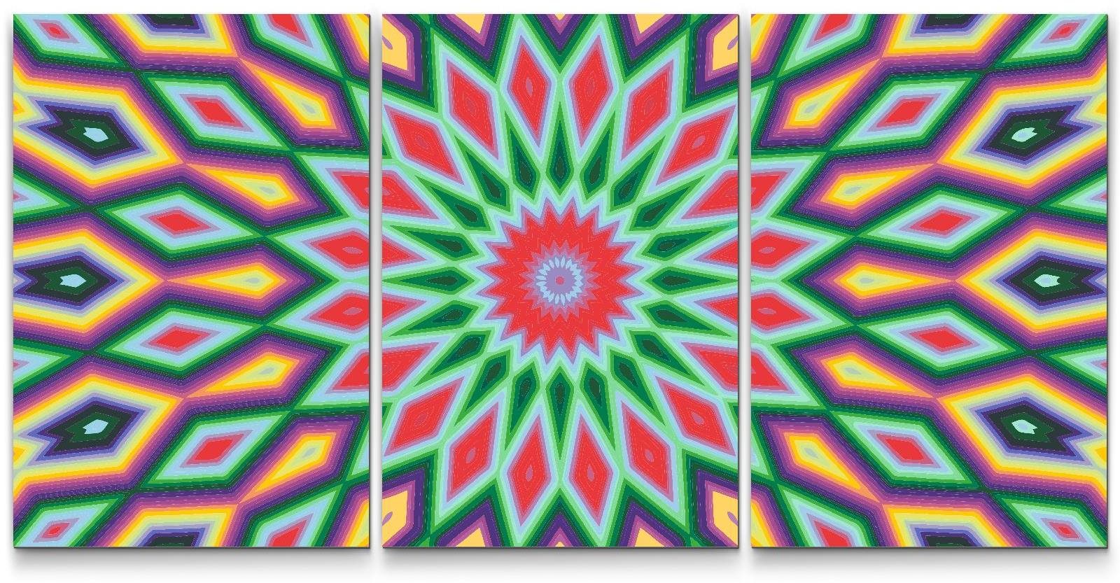 Painting Queens Malování podle čísel - Barevná textura 7 (sada 3 ks), 80 × 120 cm, na rámu