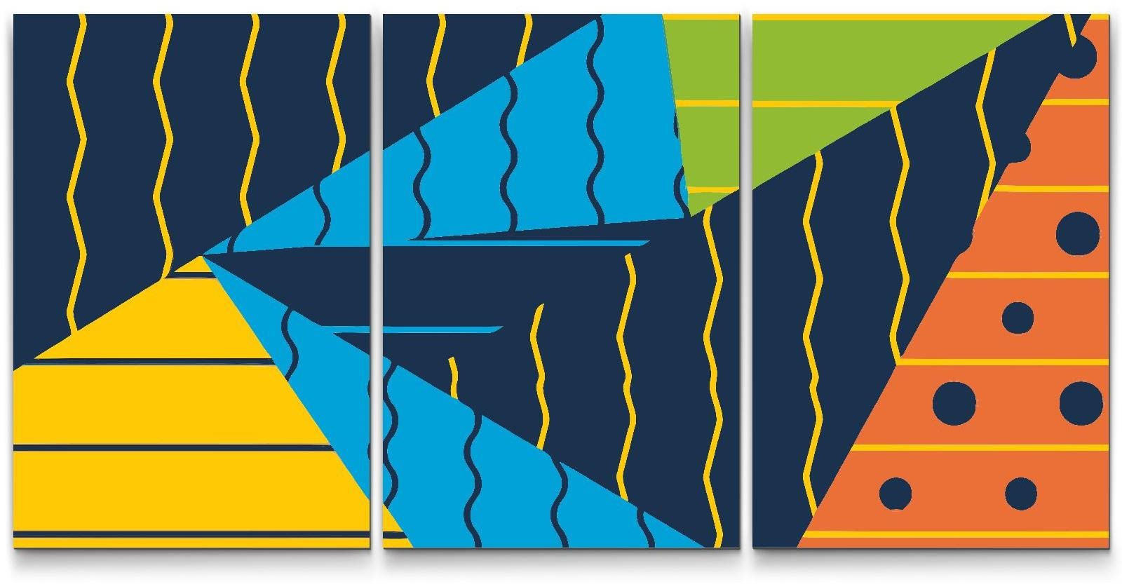 Painting Queens Malování podle čísel - Barevná textura 6 (sada 3 ks), 80 × 120 cm, bez rámu