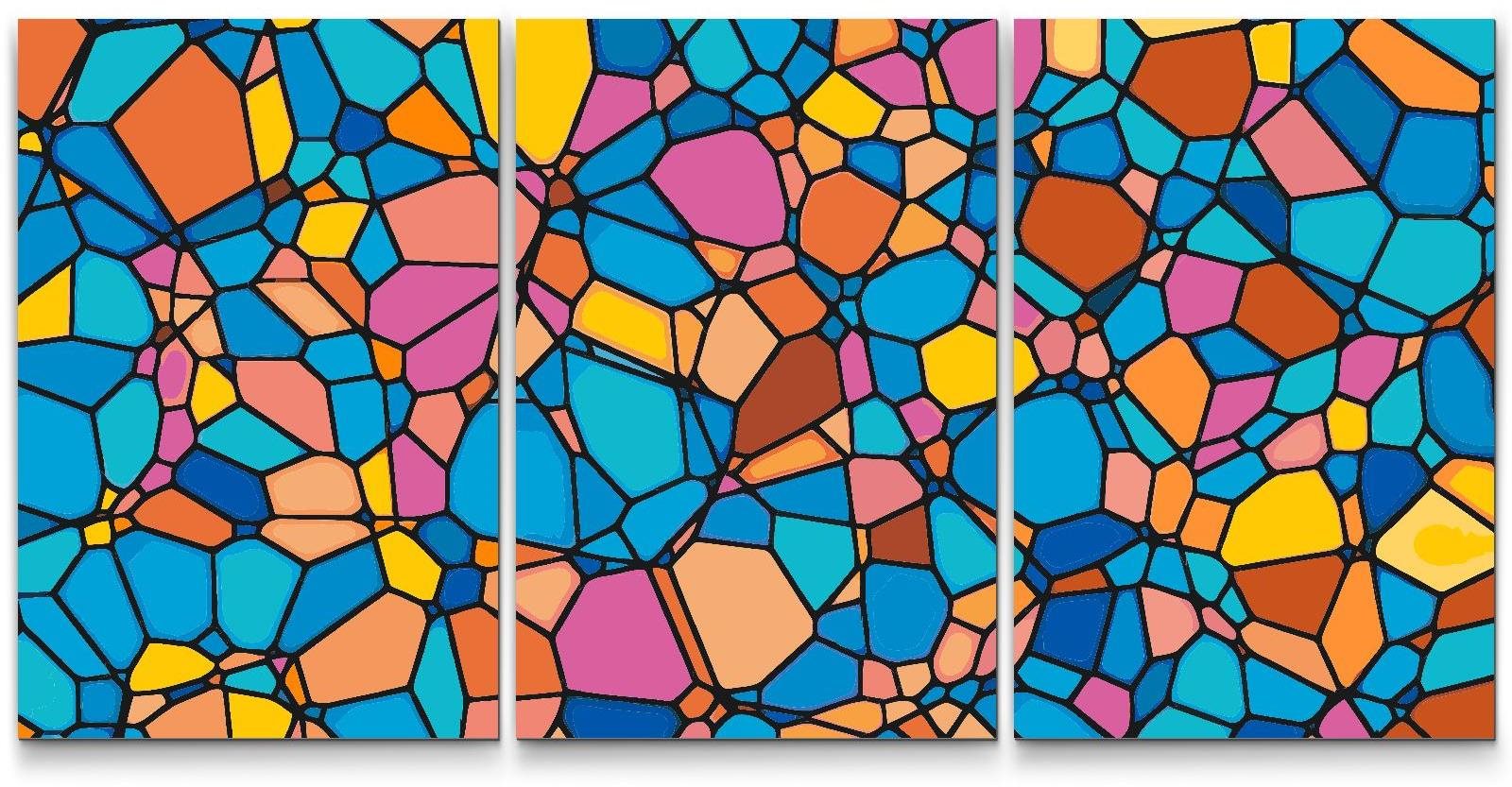 Painting Queens Malování podle čísel - Barevná textura 5 (sada 3 ks), 40 × 60 cm, bez rámu