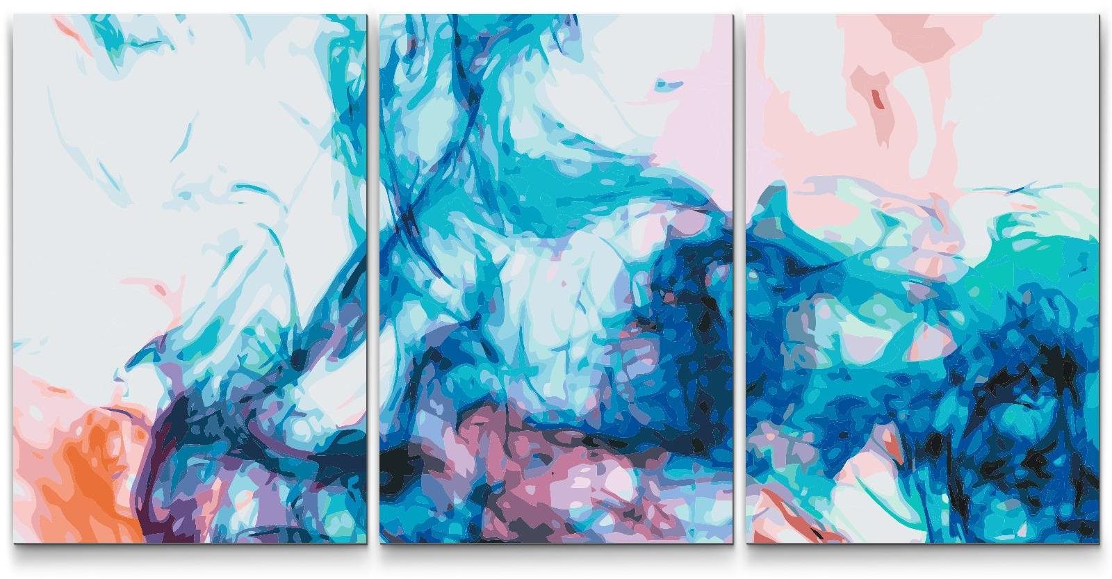 Painting Queens Malování podle čísel - Barevná textura 3 (sada 3 ks), 80 × 120 cm, bez rámu