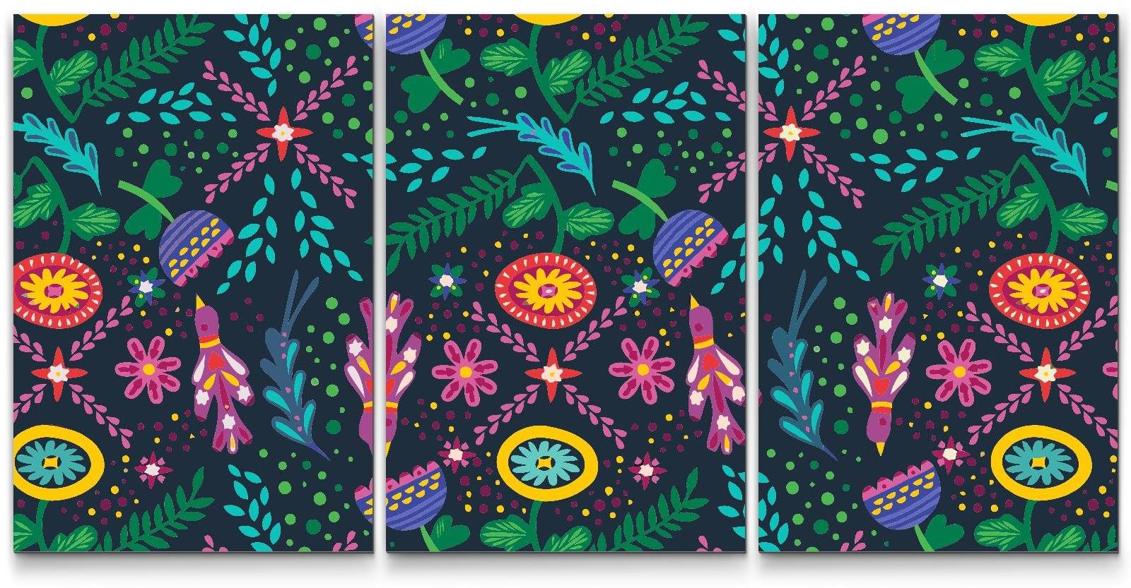 Painting Queens Malování podle čísel - Veselé pozadí (sada 3 ks), 40 × 60 cm, na rámu