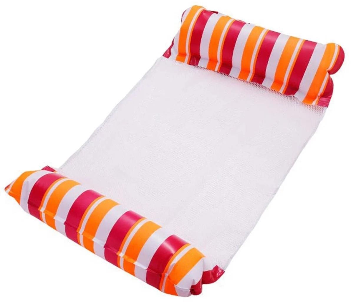 GGV Lehátko do bazénu pruhované 115 × 66 × 15 cm, oranžové