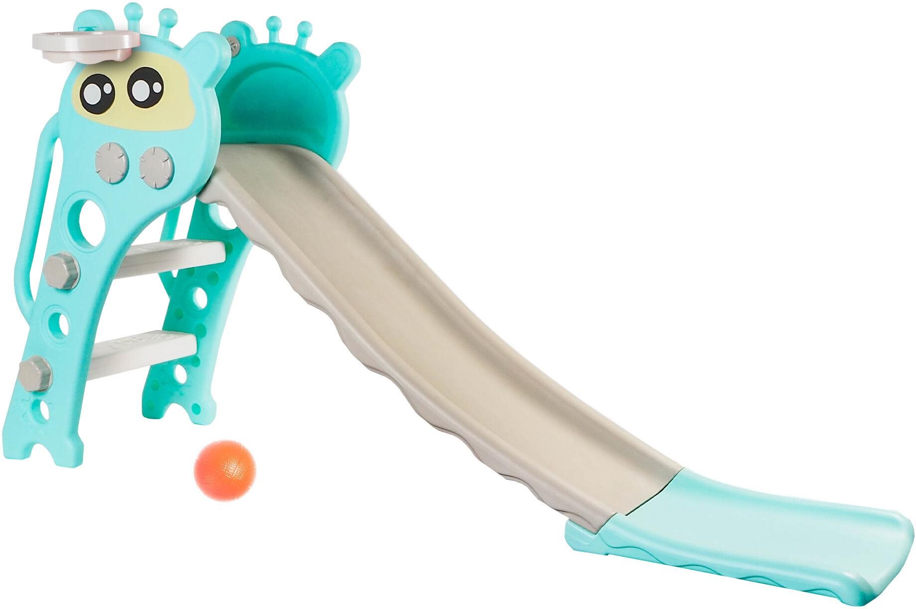 Aga4Kids Skluzavka s madlem 120 cm DS3702 Světle modrá