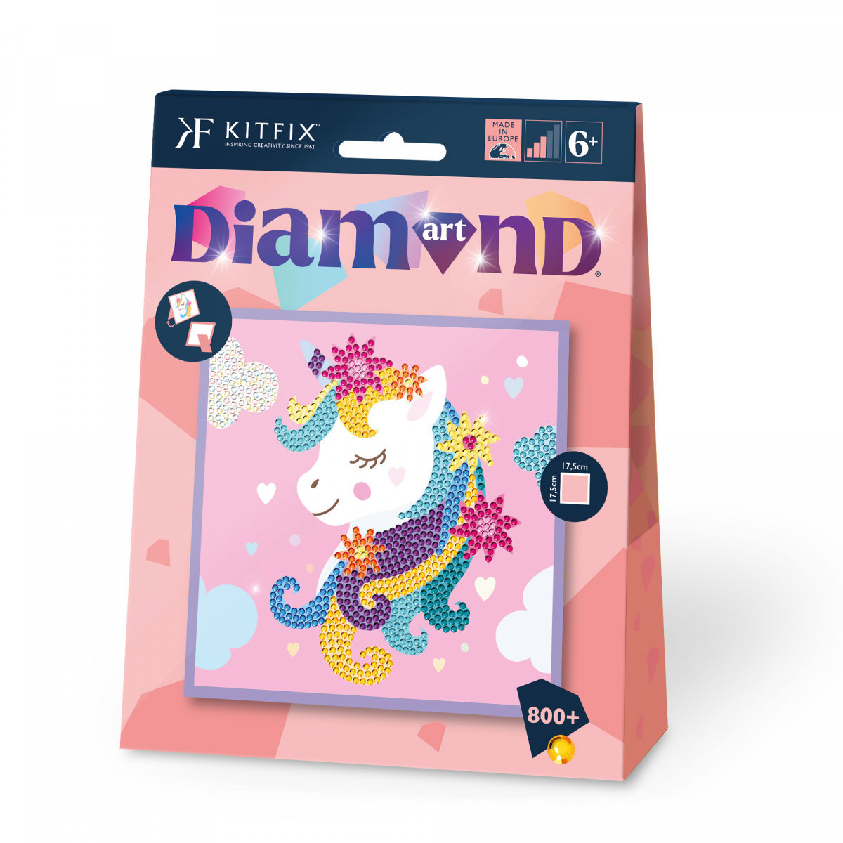 Kitfix Diamantové malování Junior - Jednorožec 6+