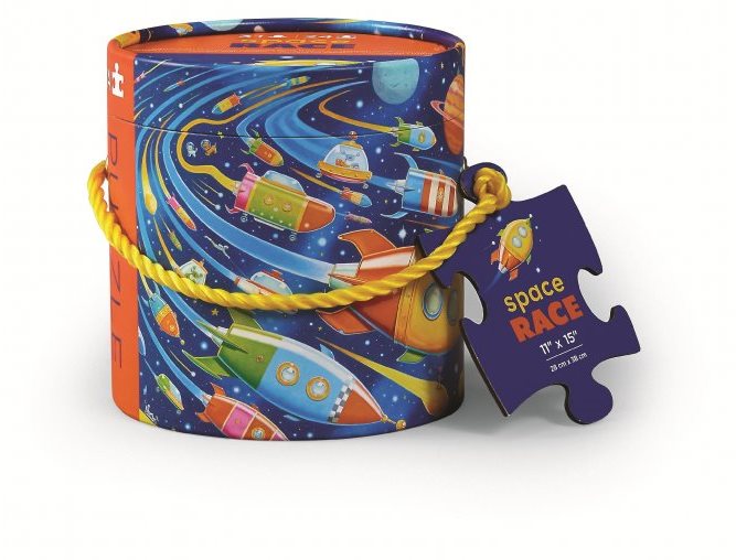 Puzzle mini tubus - Vesmírný závod (24 ks)