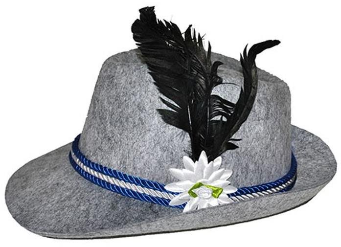 Funny Fashion Německý klobouk šedý