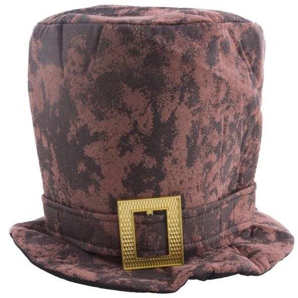 Funny Fashion Klobouk cylindr hnědý - steampunk