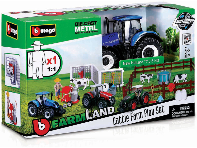Bburago Farm kraví farma s traktorem