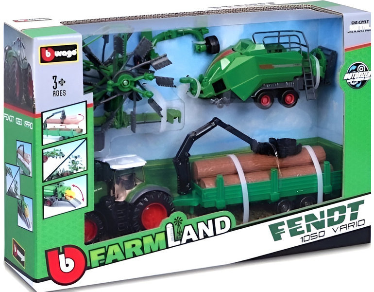 Bburago Fendt 1050 Vario s doplňky (dárkové balení)