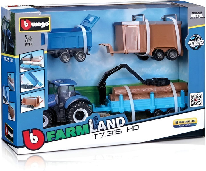 Bburago New Holland T7.315 s doplňky (dárkové balení)