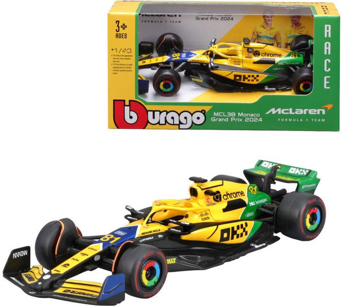 Bburago McLaren F1 Team MCL38 (2024) 1:43 #81 Piastri Senna Edition