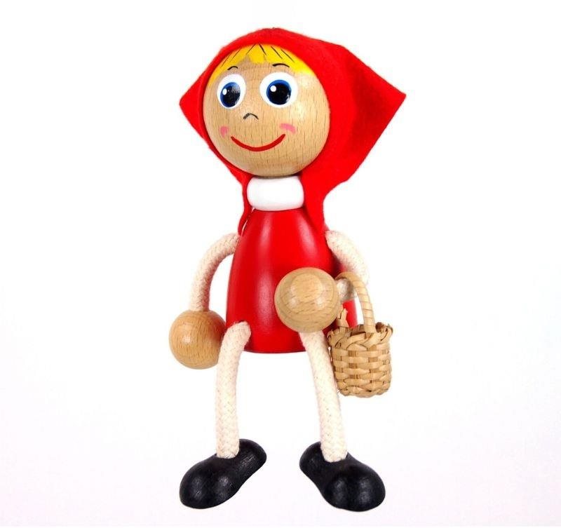 KROKIDO Červená Karkulka - ručně malovaná dřevěná figurka