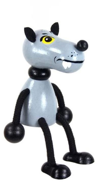 KROKIDO Vlk - ručně malovaná dřevěná figurka
