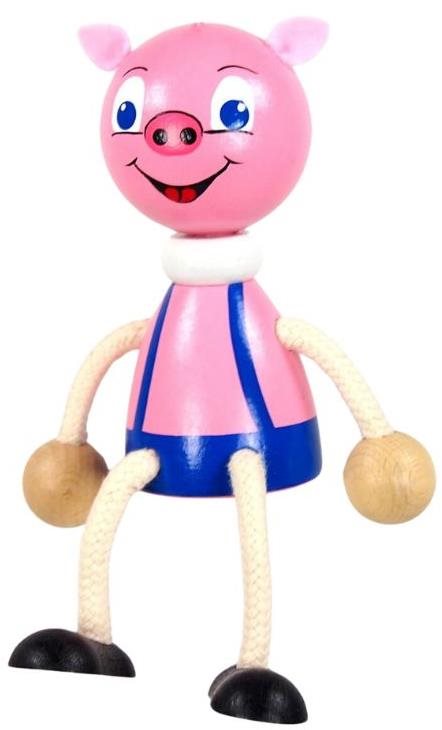 KROKIDO Prasátko - ručně malovaná dřevěná figurka