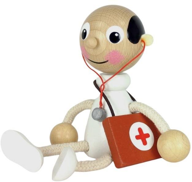 KROKIDO Doktor - ručně malovaná dřevěná figurka