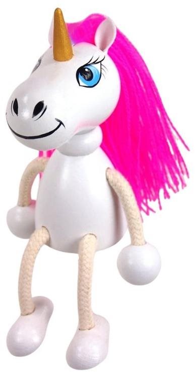 KROKIDO Jednorožec - ručně malovaná dřevěná figurka