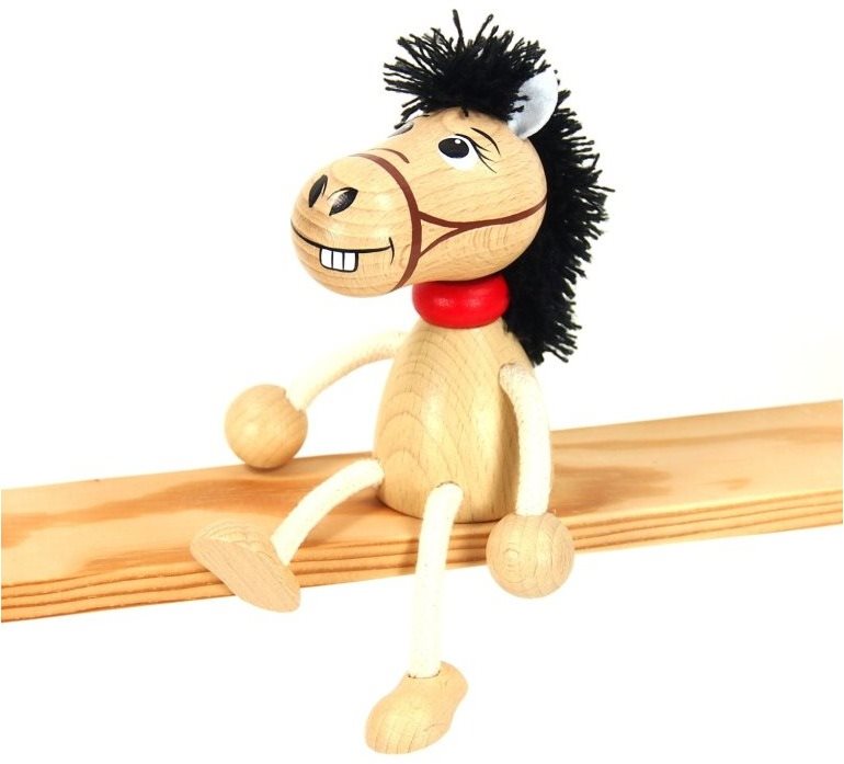 Krokido Veselý koník - dřevěná ručně malovaná figurka