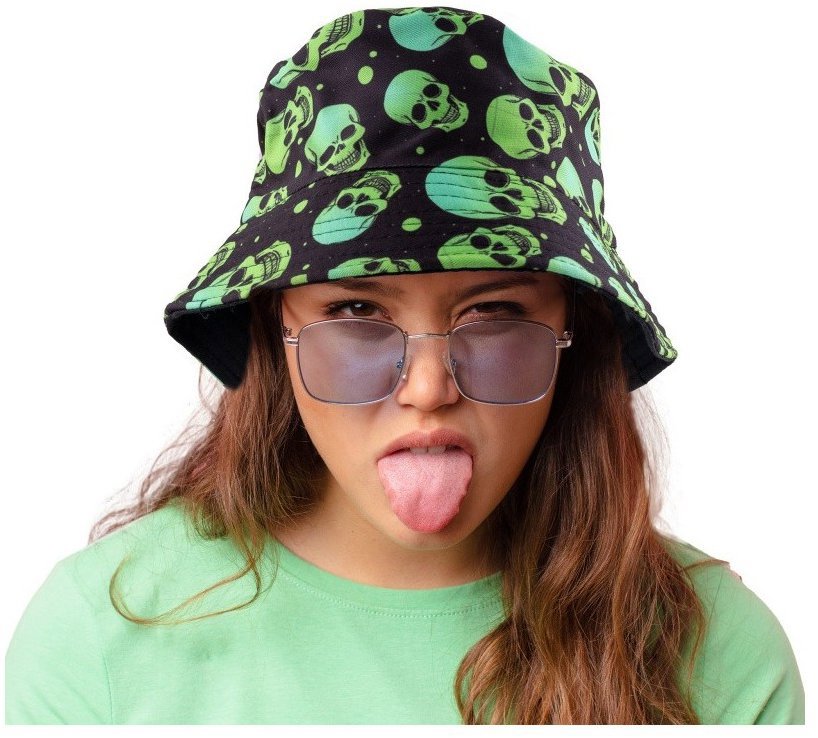 Funny Fashion Letní klobouk bucket lebky