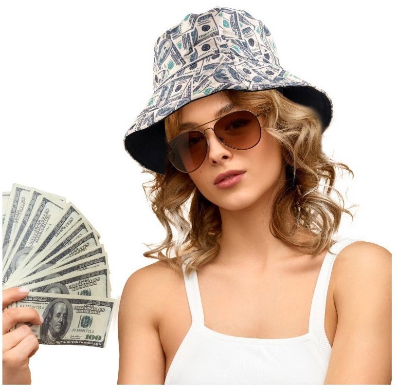 Funny Fashion Letní klobouk bucket dolary