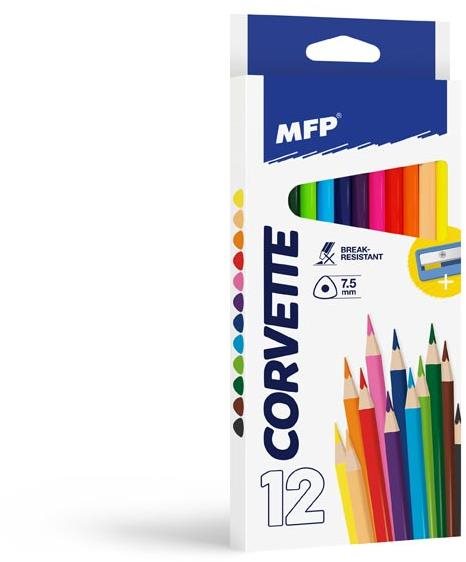 Pastelky MFP 12 ks triangular s ořezávátkem