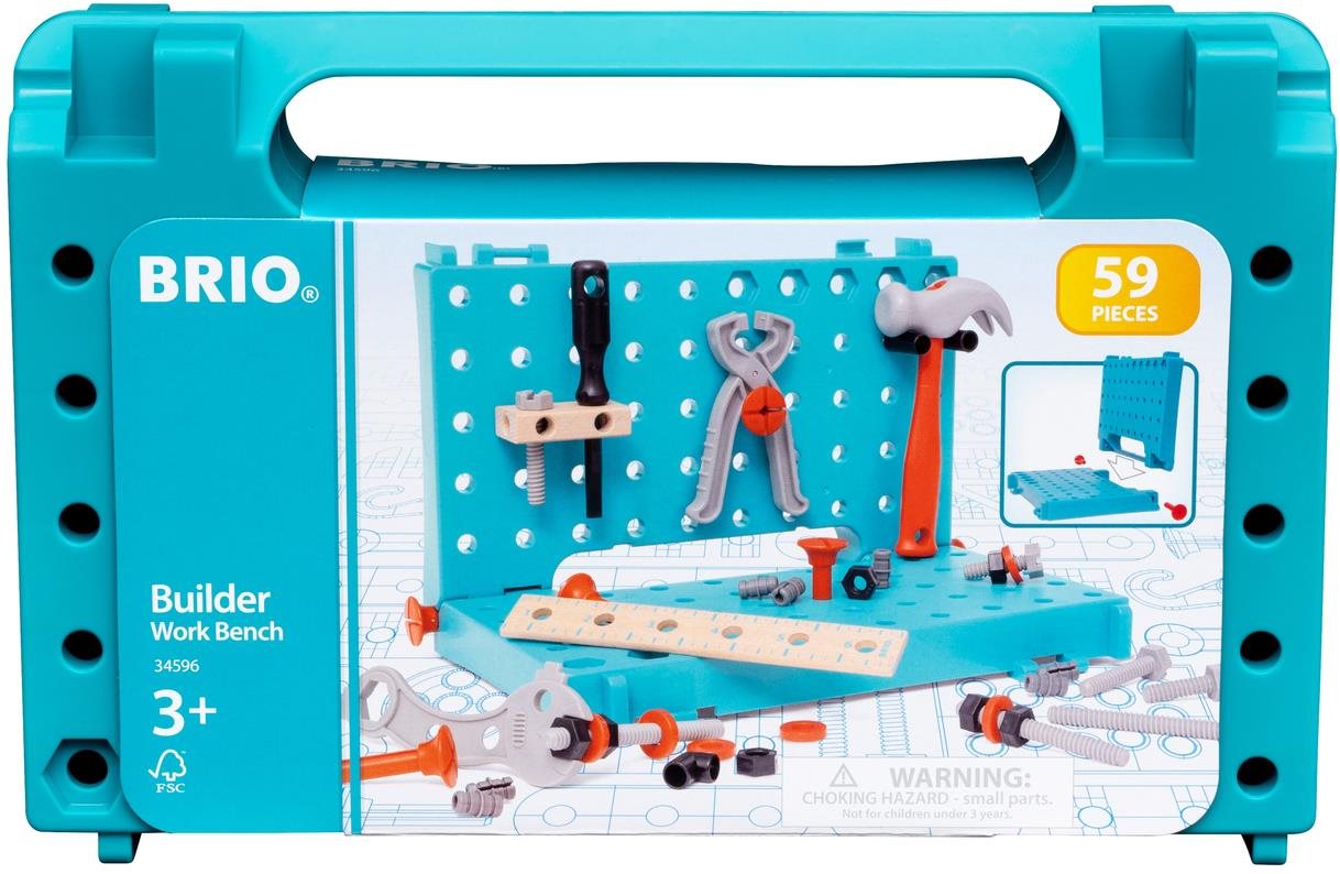 BRIO 34596 Stavebnice BRIO BUILDER Pracovní stůl s nářadím