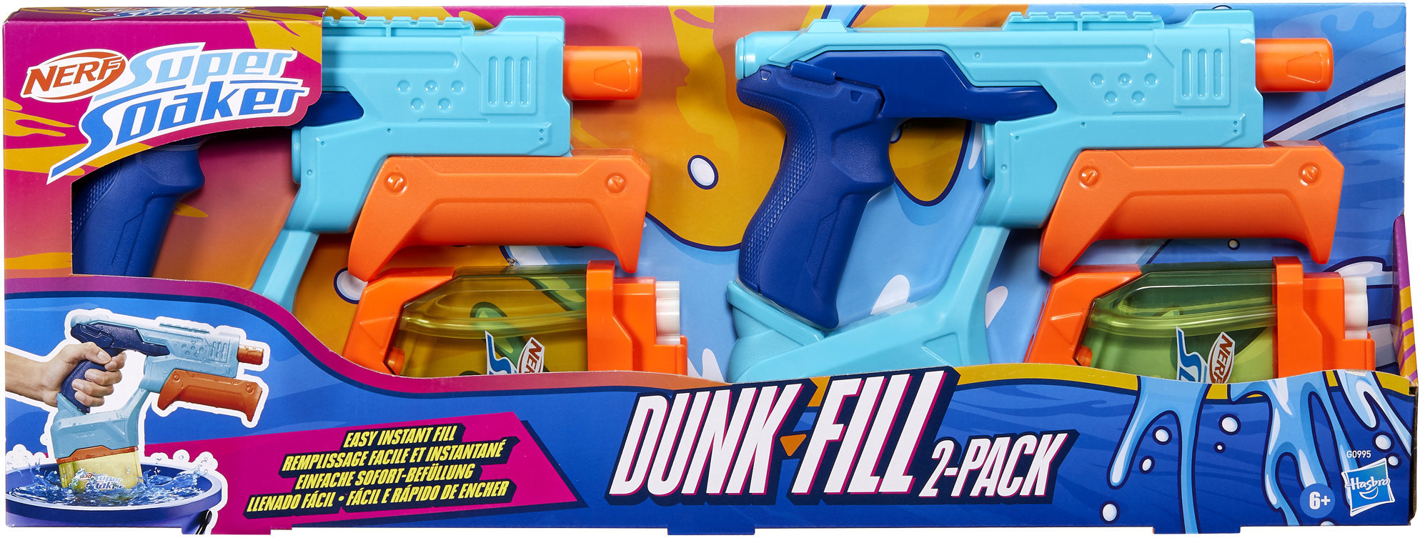 Hasbro Nerf Super Soaker Dunk Fill 2-Pak