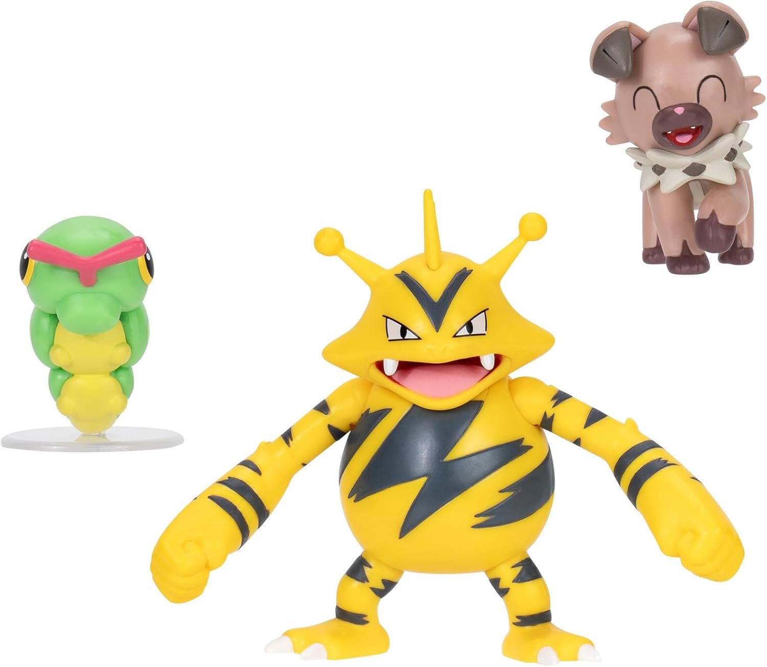 Pokémon figurky - Caterpie, Rockruff, Electabuzz