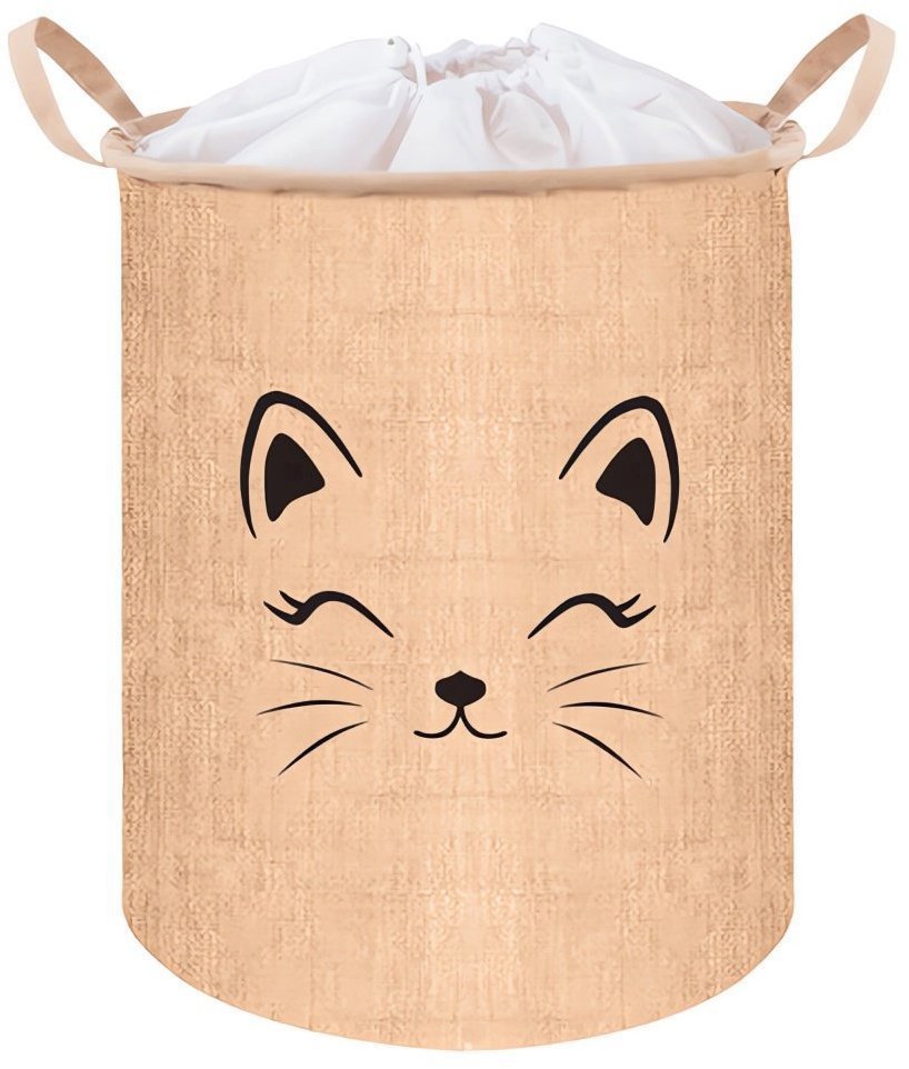 Kruzzel 24727 Koš na hračky 35 l s potiskem, béžový