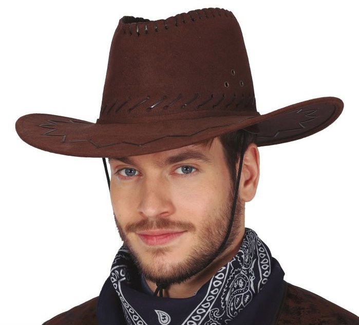 GUIRCA Kovbojský tmavě hnědý klobouk