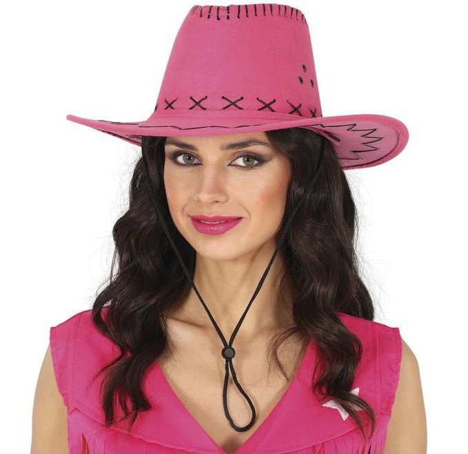 GUIRCA Kovbojský klobouk růžový