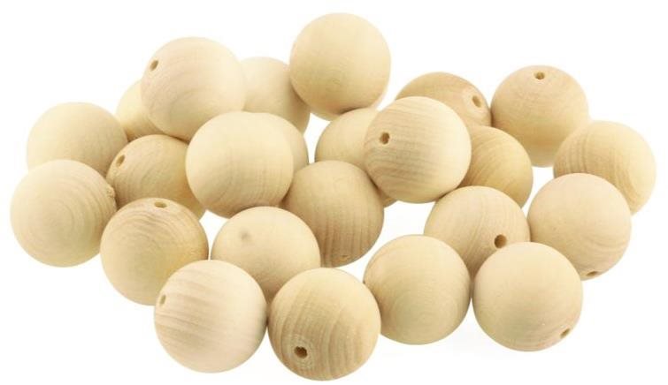 Ulanik Dřevěné korálky 20 mm 30 ks