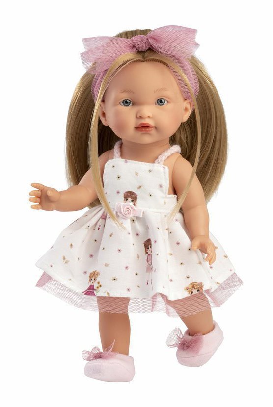 Llorens 28038 Valeria - realistická panenka s celovinylovým tělem - 28 cm