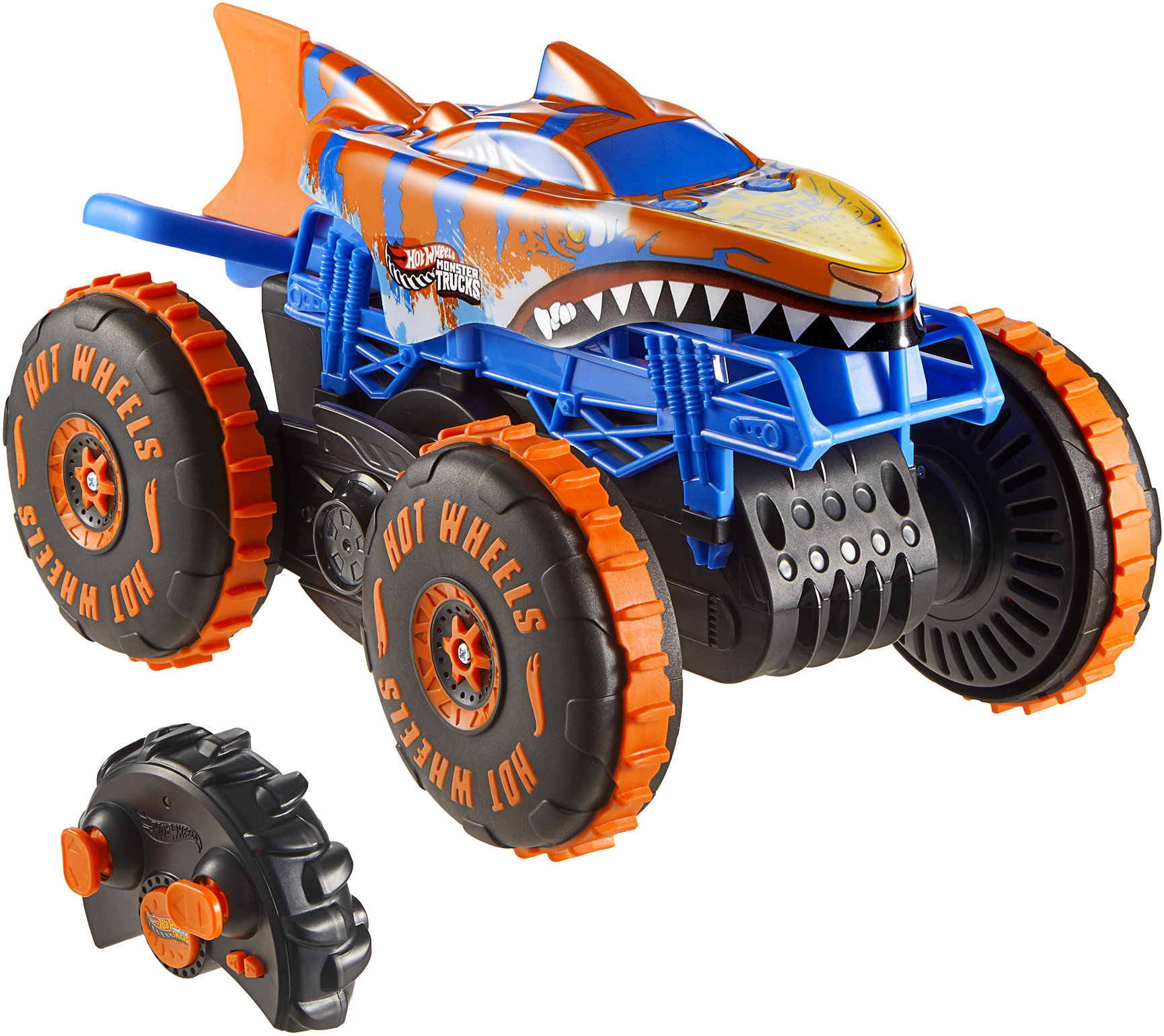 Hot Wheels Monster Trucks lezec Tiger Shark se 3 režimy