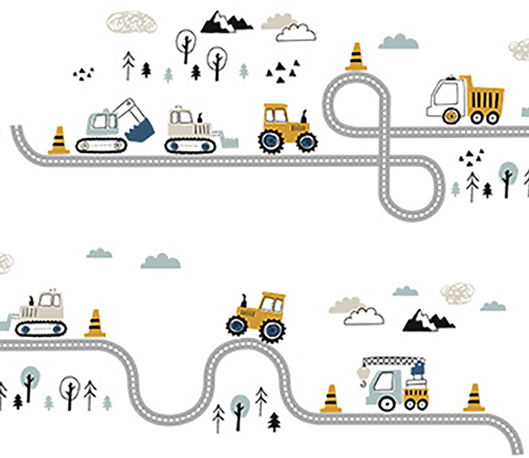 Sipo Nástěnné samolepky Tractors on street