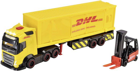 Dickie DHL nákladní vůz Volvo FH 16 s vysokozdvižným vozíkem