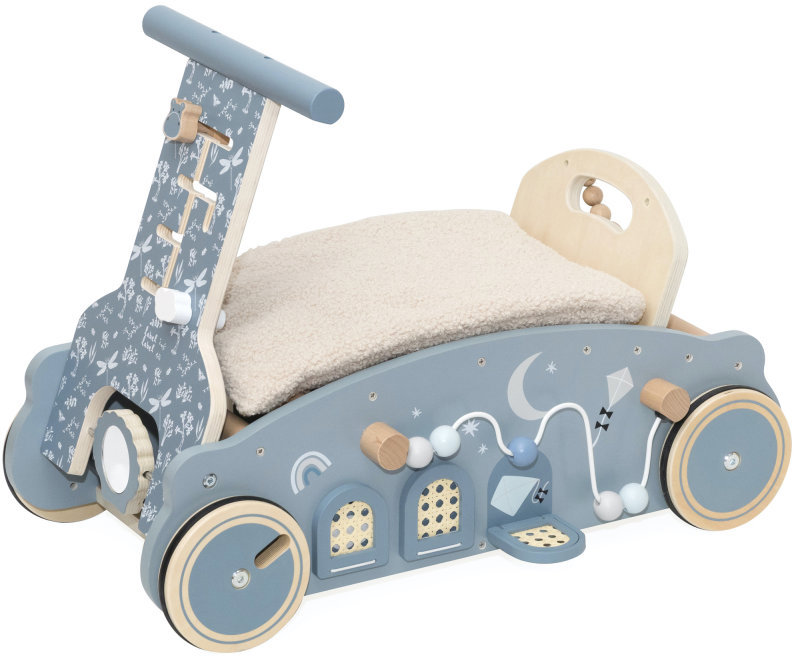 Label Label Houpátko, chodítko a vozítko 3 v 1 Blue