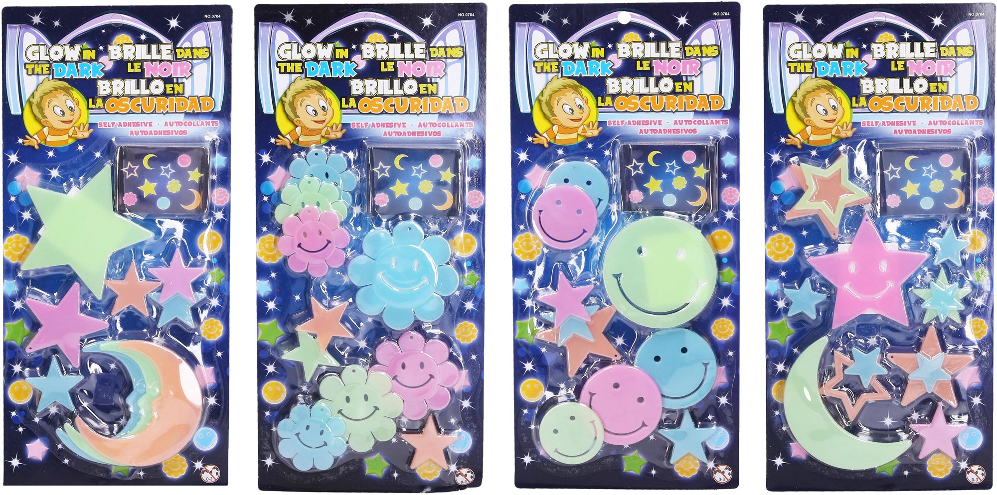 Wiky Samolepky na zeď svítící ve tmě