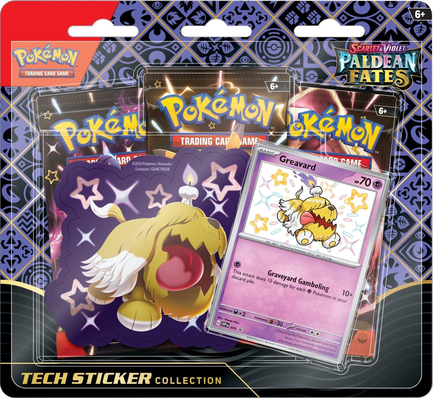 Pokémon TCG: SV4.5 Paldean Fates - Tech Sticker Collection - Greavard